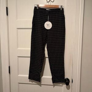 Princess Polly Black Checkered Skinny Pants